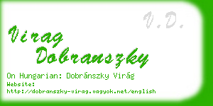 virag dobranszky business card