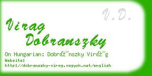 virag dobranszky business card